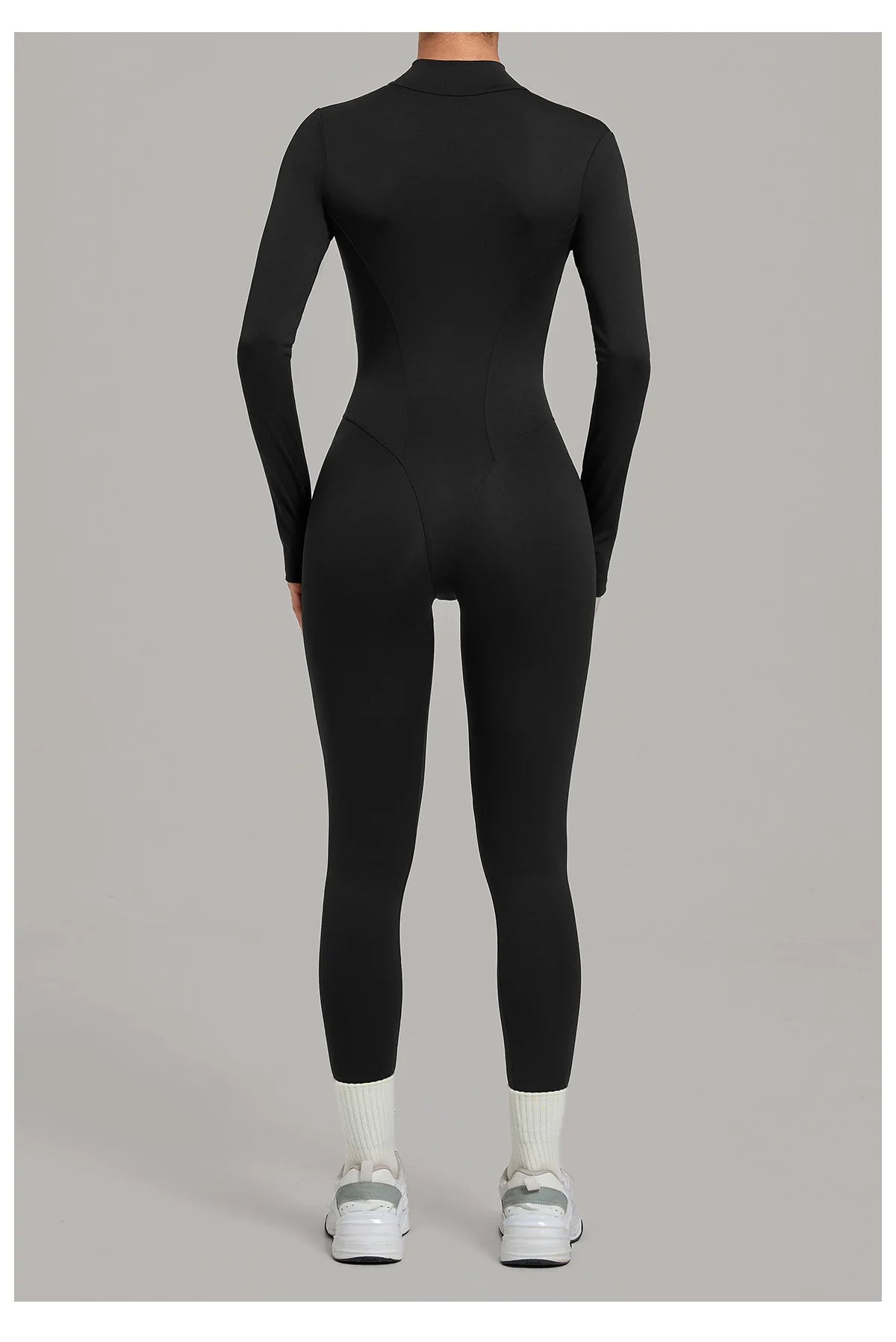Zipper Jumpsuits for Woman No Padding Sports Overalls for Women Long Sleeve Gym Clothes Woman Activewear 2026 Purple Coffee XL