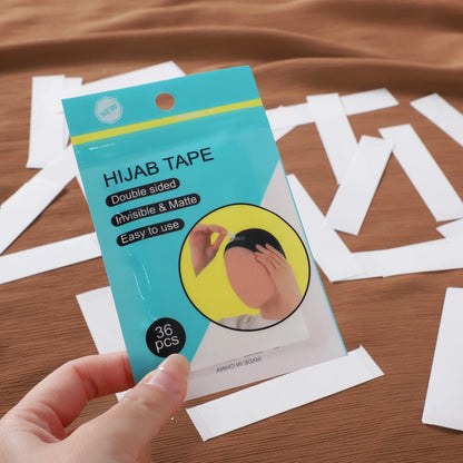 36pcs/Bag New Invisible Thin Tape Scarf Fixed Durable Double Sided Tape Muslim Women Non-slip Waterproof Portable Tape Hijabs