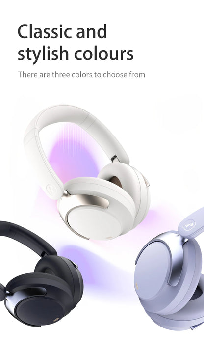 Hybrid ANC Over-Ear Bluetooth Headphones, Spatial Audio 3D Surround Sound Low Latency Gaming Headset with 70H Playback, Mics Noise Canceling Wireless Headphones with Touch Control & Hearing Protection