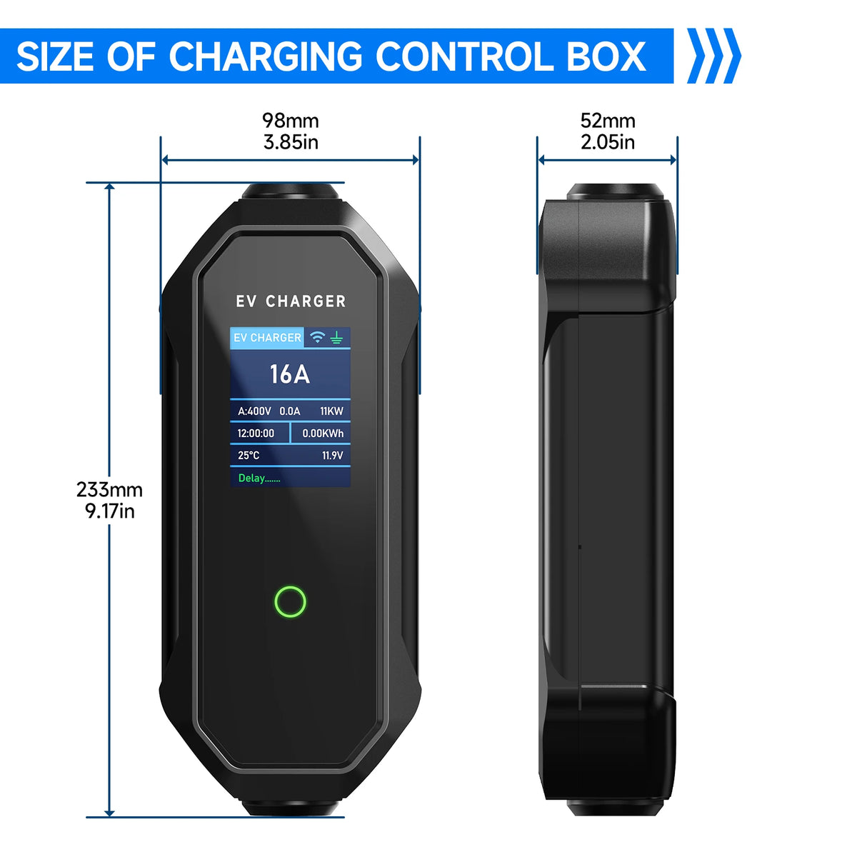 AFEEV 11KW 16A 3Phase Portable EV Charger GBT 20234 Wallbox EVSE Fast Charging Cable CEE Plug WiFi APP Bluetooth Remote Control