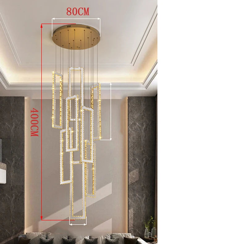 Modern home decoration salon lamps for living room smart crystal Pendant lights dining room indoor lighting