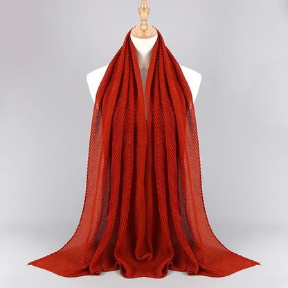 Women Plain Cotton Scarf Head Hijab Wrap Solid Full Cover-up Shawls Foulard Femme Headband Crinkle Muslim Hijabs Store 2024 NEW