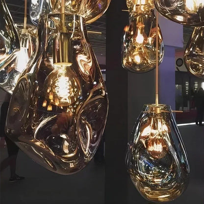 2026 Nordic Pocket Glass Chandelier Table Dining Kitchen Island Pendant Lights Minimalist Decor Lighting Suspension Design Fixtu