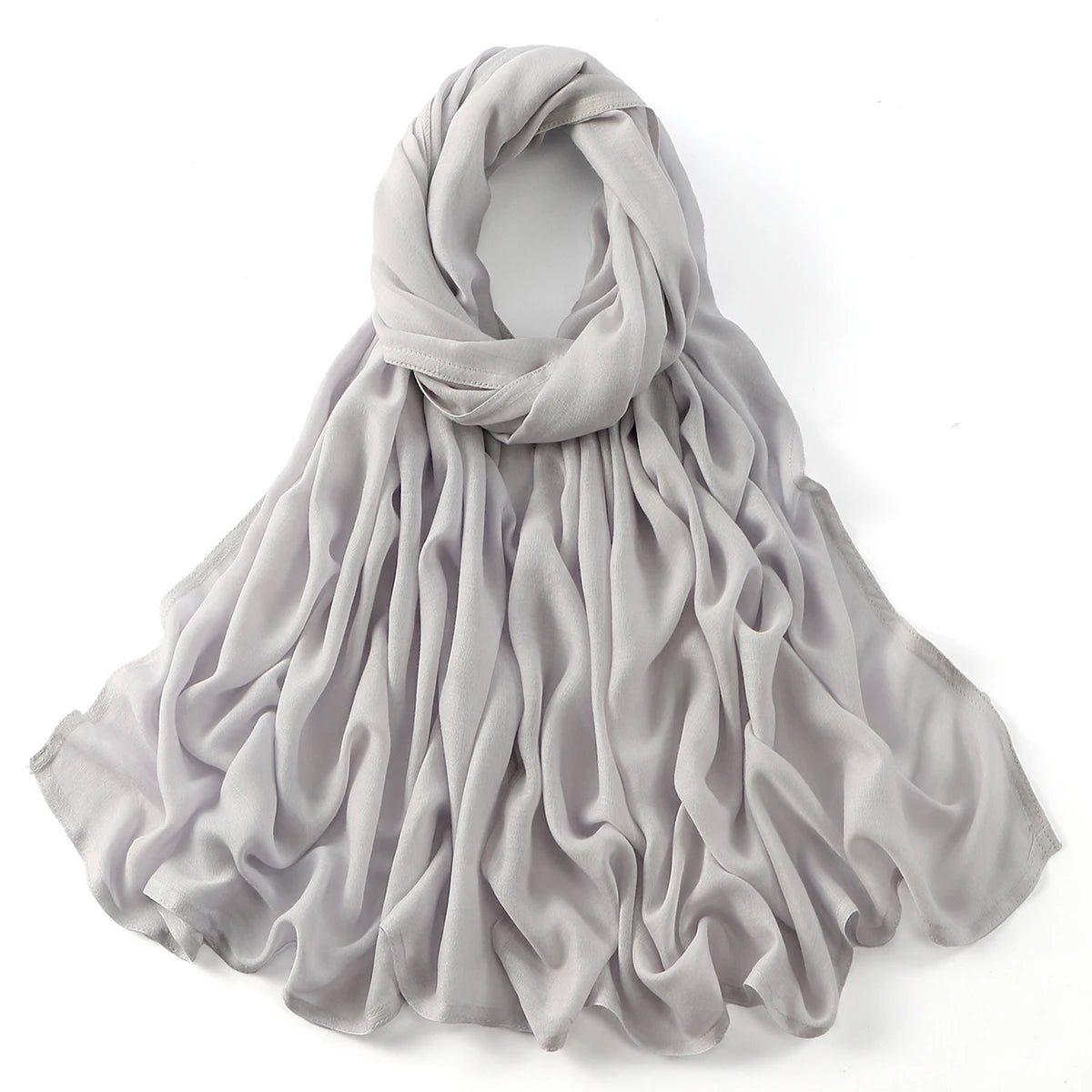 Fashion Muslim Hijab For Women Cotton Rayon Modal Hijab Scarf Solid Color Headscarf Wraps Islamic Headband Turban Veils 185*75CM
