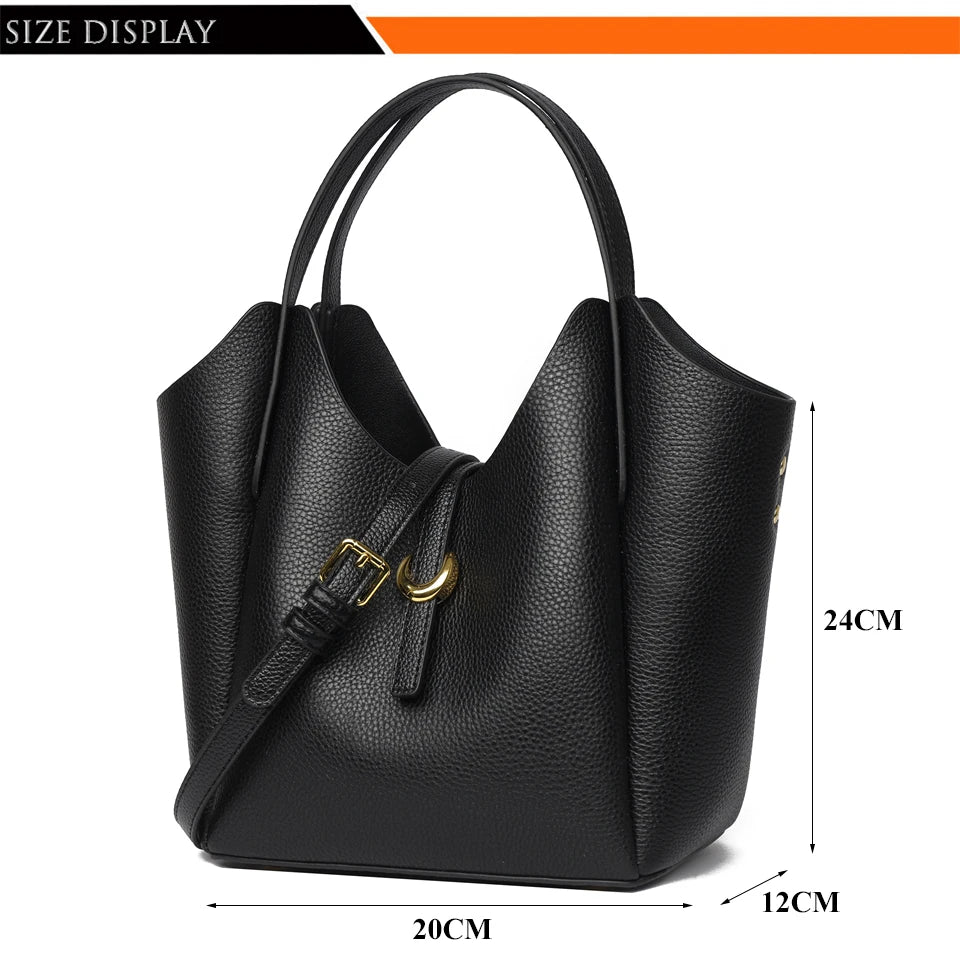 100% Genuine Cow Leather Handbag Women Fashion Elegant Crossbody Bags for Ladies Small Hand Bag Cowhide Shoulder Bags Designer