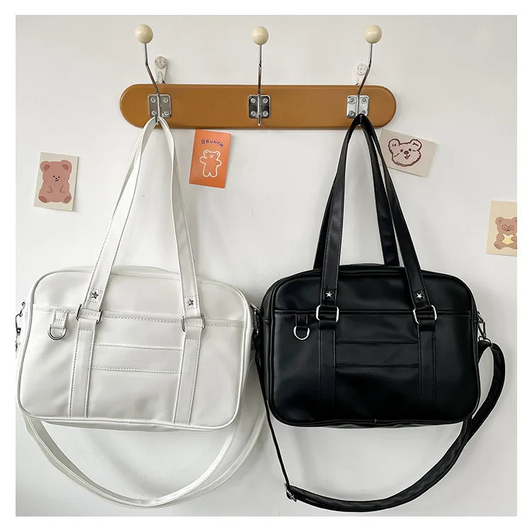 Japanese Style JK Bag Women High School Student Uniform Bag PU Leather Shoulder Bag Women Simple Handbags Crossbody Bags Itabag