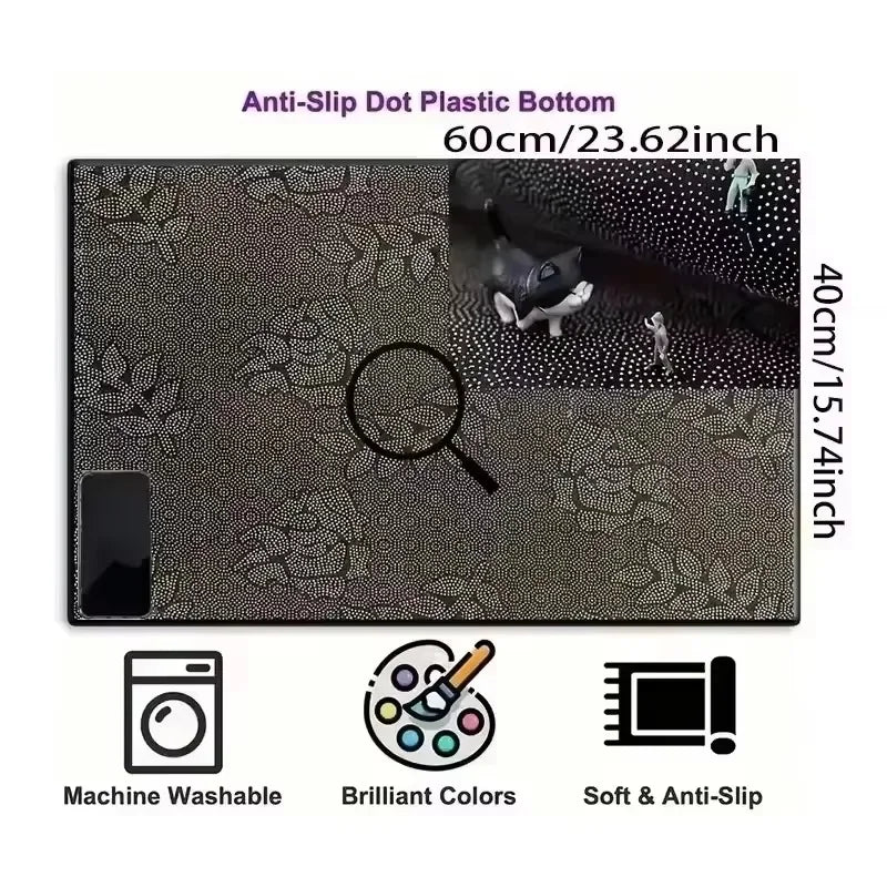 VIKAMA Retro Motorcycle Design Door Mat, Durable And Anti-Slip Entrance Carpet, Foyer Carpet, Home Decoration