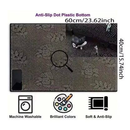 VIKAMA Retro Motorcycle Design Door Mat, Durable And Anti-Slip Entrance Carpet, Foyer Carpet, Home Decoration
