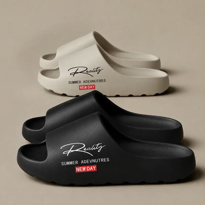 Coconut Slippers Men EVA Non-Slip Slides Cloud Thick-soled Slides Summer Fashion Casual Men Slippers Women's Sandals Indoor Shoe