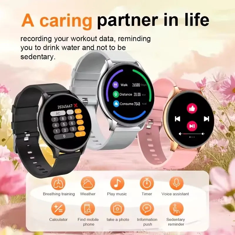 2026 New Smartwatch For Men Android IOS Phone 1.52" Screen Bluetooth Call Blood Oxygen Pressure Monitoring Smart Watch Women