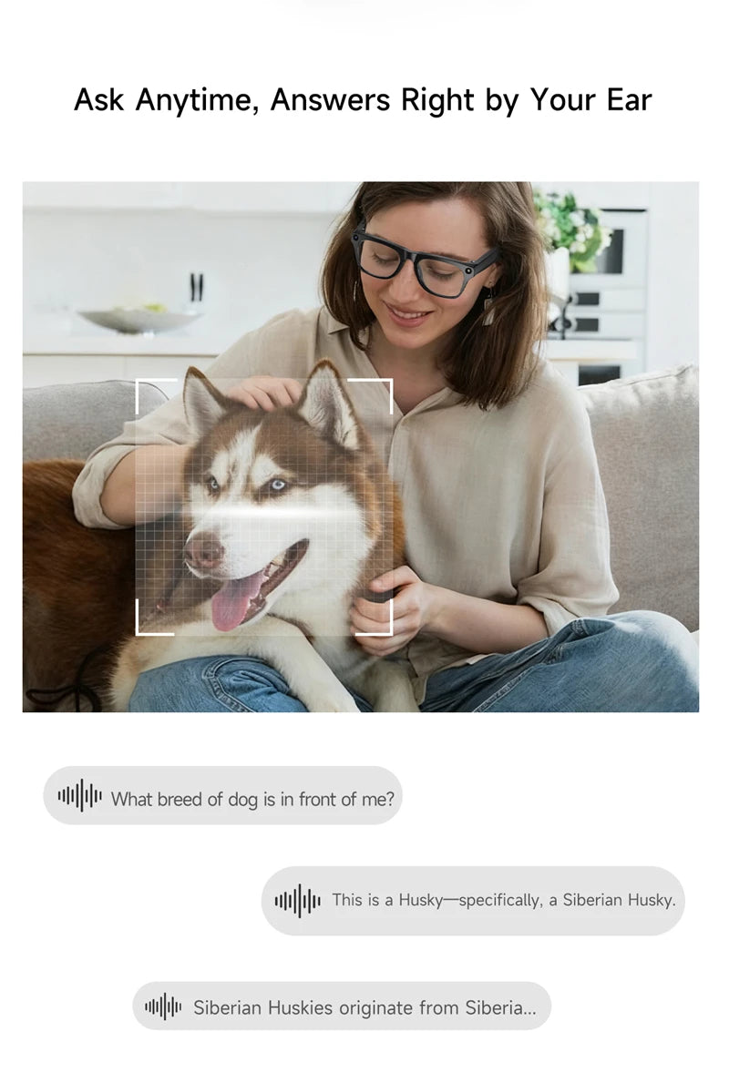 2026 4K HD Color Changing AI Smart Glasses Chat GPT 100MP Camera Bluetooth Call Voice Assistant Control Smart Glasses 2026 New