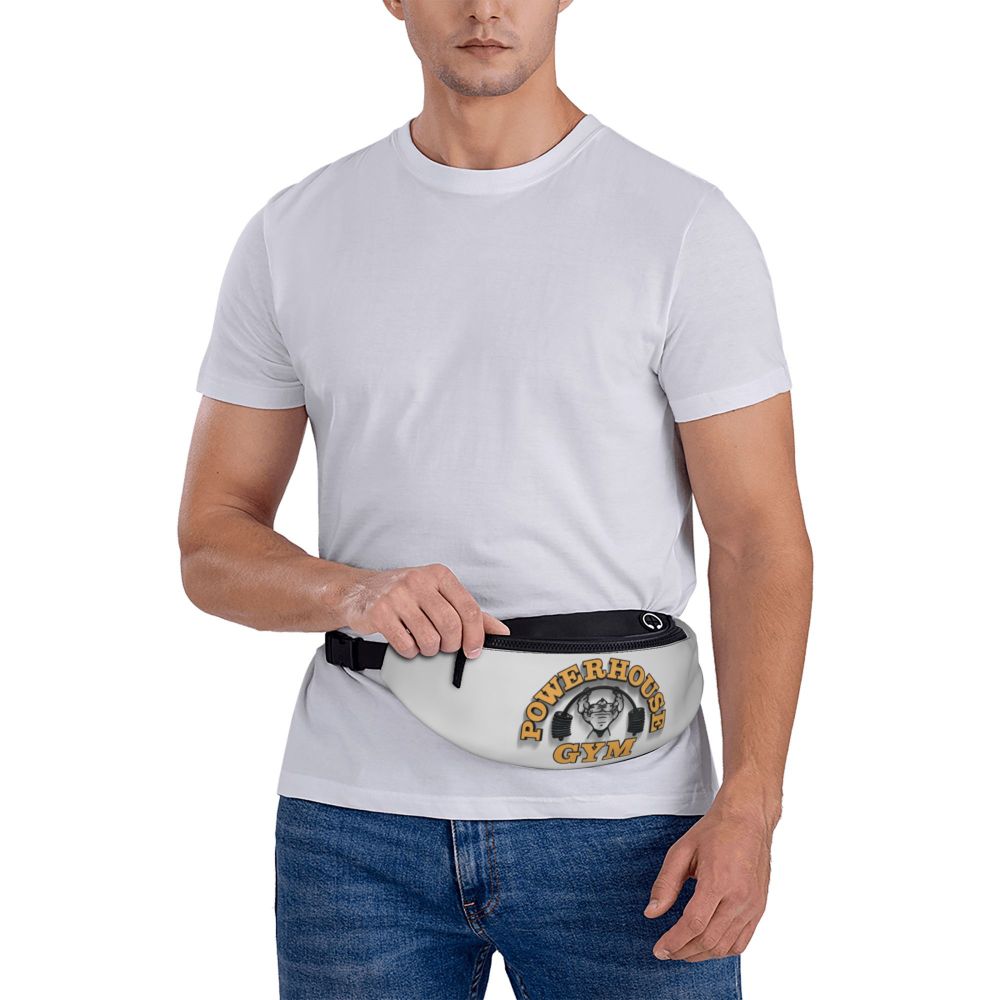 Powerhouse Gym Fanny Bag Custom Bodybuilders Fitness Crossbody Waist Pack Men Women Cycling Camping Phone Money Pouch