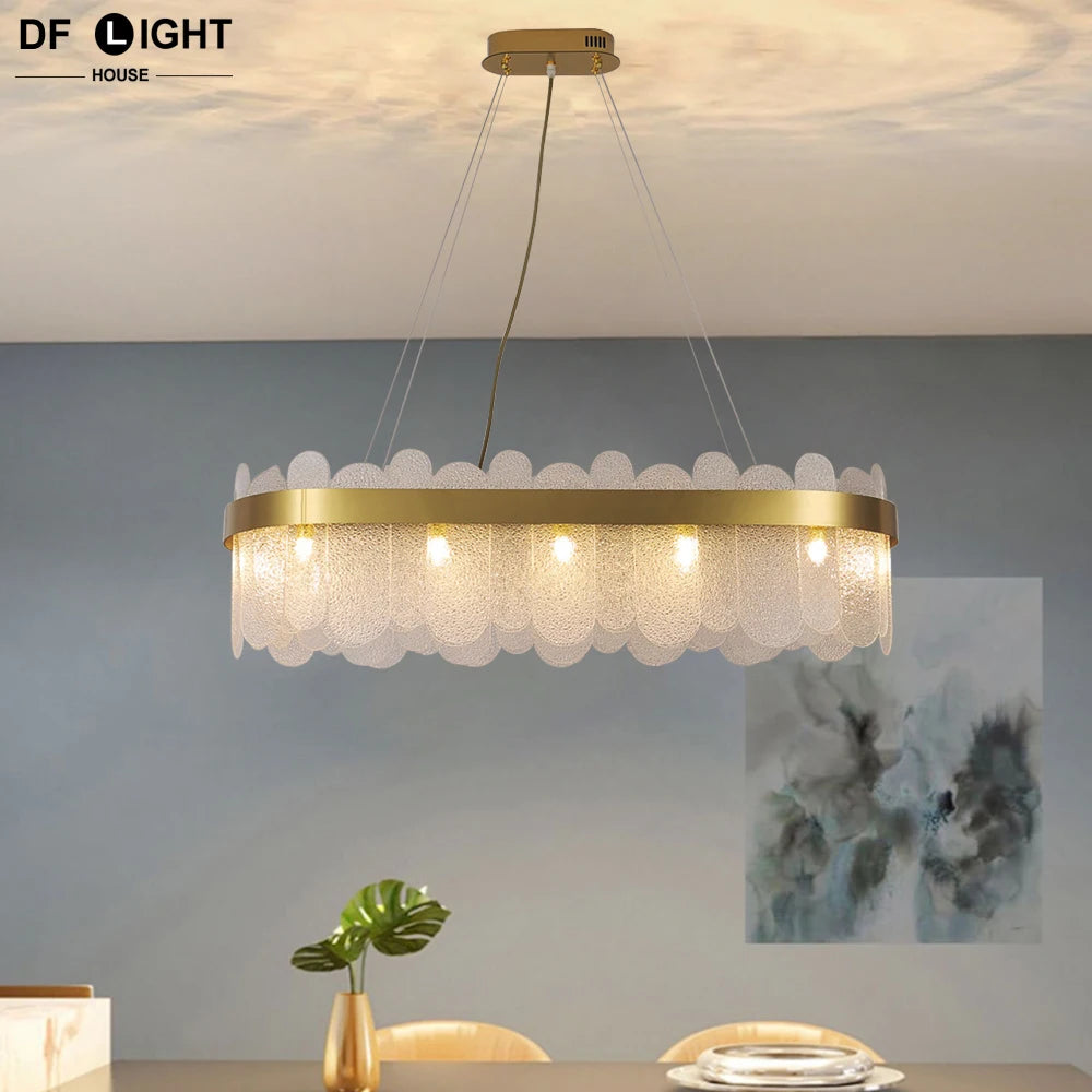 Modern Luxury Lustre Crystal Chandelier Living Room Ceiling Lights Dining Room LED Chandeliers Villa Gold Crystal Pendant Lamp
