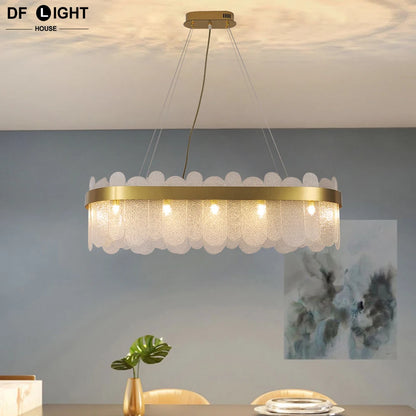 Modern Luxury Lustre Crystal Chandelier Living Room Ceiling Lights Dining Room LED Chandeliers Villa Gold Crystal Pendant Lamp