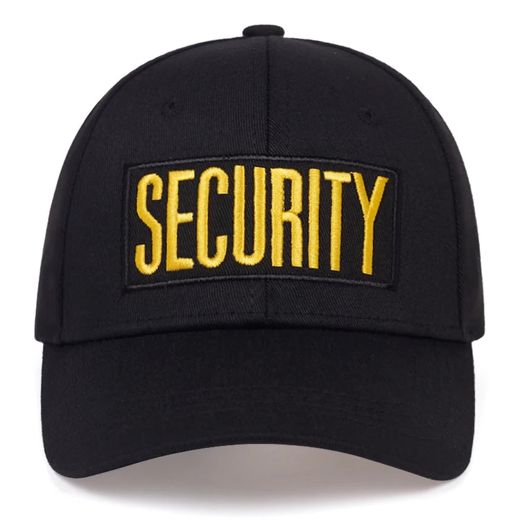 Unisex SECURITY Letter Embroidery Baseball Caps Spring And Autumn Outdoor Adjustable Casual Hats Sunscreen Hat