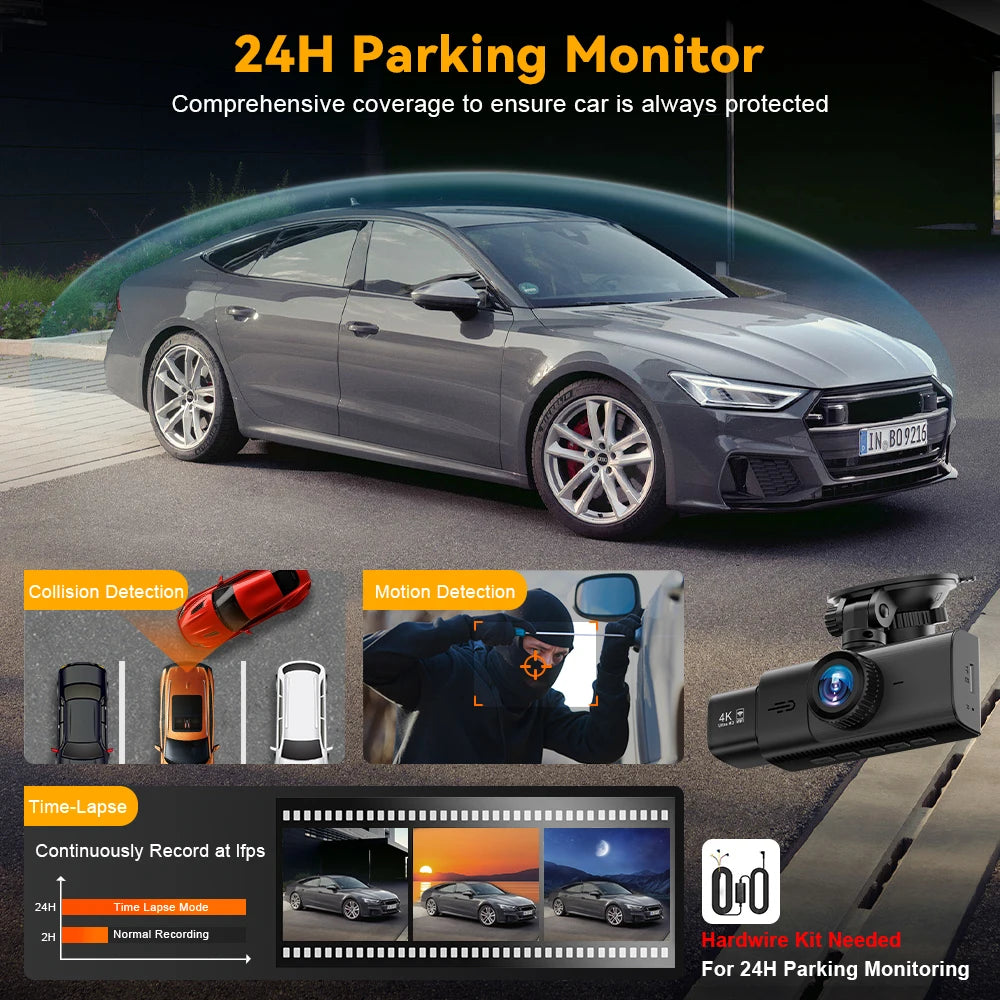 WIFI Dash Cam 3 Camera 4K UHD Car DVR 2/3Lens Camera Video Recorder Black Box GPS Dash Cam Auto Loop Recording Car Accessories
