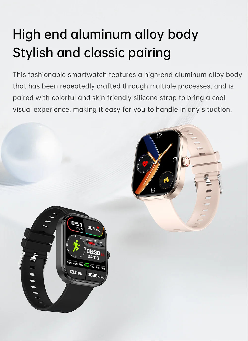2026 New Smart Watches Women Full Touch Screen Bluetooth Call Waterproof Sport Fitness Tracker Lady Watches Smartwatch For Men
