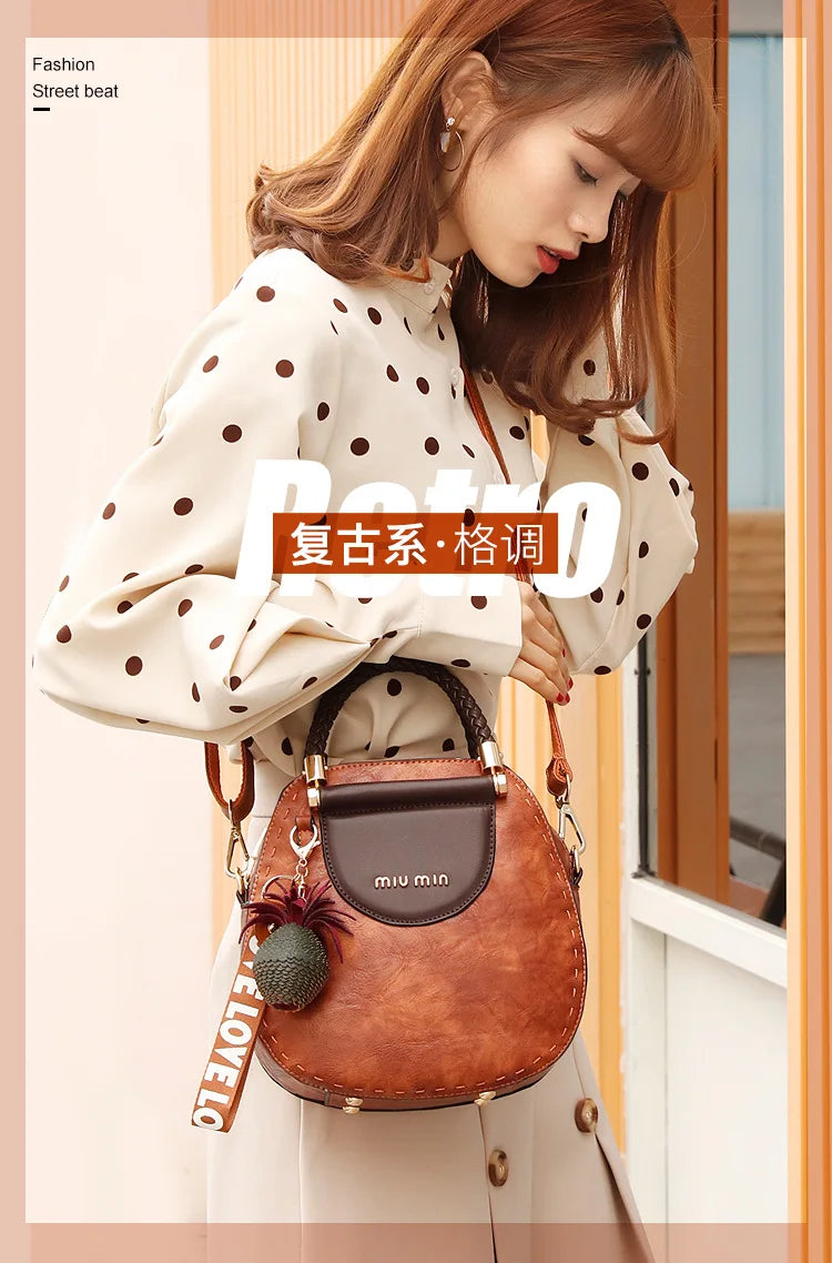 Vintage Women's Bag Luxury Designer Boston Style Women Shoulder Bag High Quality Fashion Crossbody Bags Female Handbags
