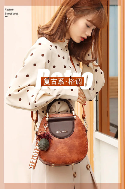 Vintage Women's Bag Luxury Designer Boston Style Women Shoulder Bag High Quality Fashion Crossbody Bags Female Handbags