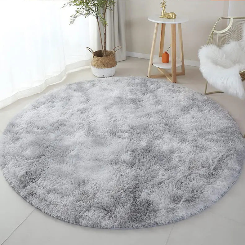 60/80/100/120/140/160 Round Rug Rainbow Fluffy Soft Area Rugs for Kids Girls Room Plush Shag Carpet Cute Circle Bedroom Decor