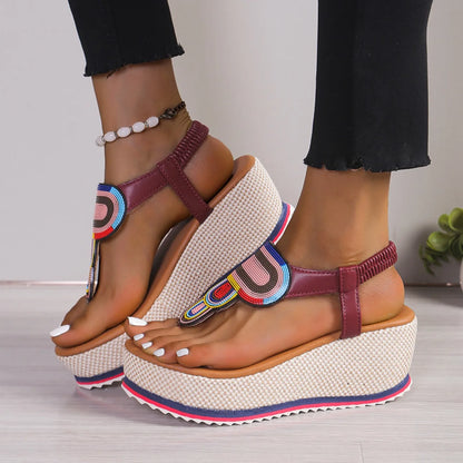 Women Sandal 2024 New Summer Fashion Shoes for Women Plus Size Open Toe Wedges Sandals Women Luxury Designer Platform Sandals