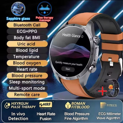 2026 New Medical Grade ECG Smart Watch Laser Treatment Accurate Measurement Blood Lipid Blood Oxygen BMI Sport Health Smartwatch