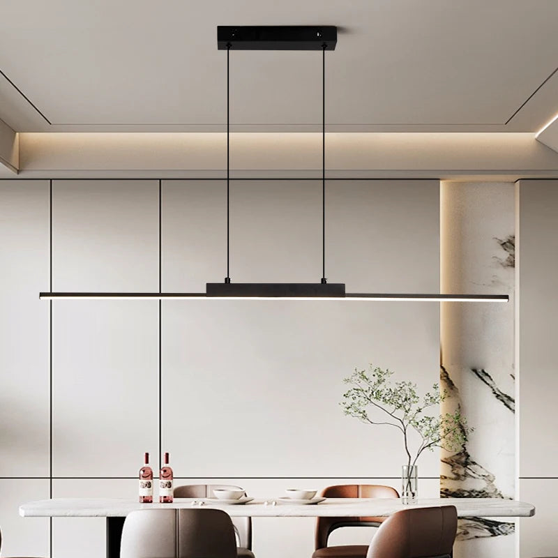 100CM Black/Gold Pendant Lights Dining Room Lights For Kitchen Long Chandelier Living Room Pendant Lamp Home Decoration Lighting