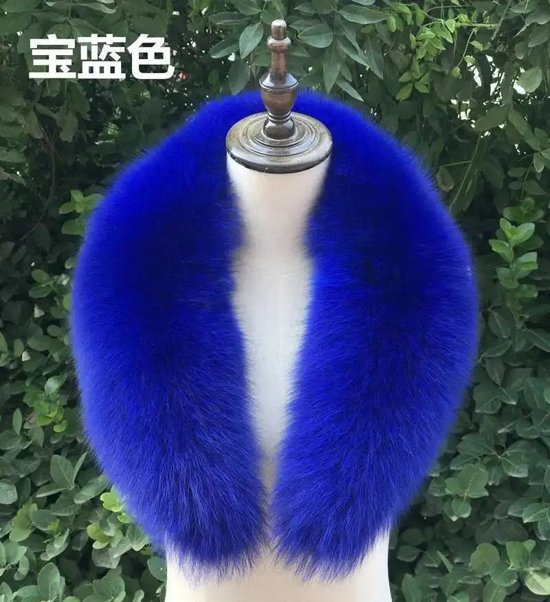 Real Fox Fur Collar for Women Coat Jacket Female Wraps Winter Warm Fur Scarf Extra Large Size Neck Warmer Fur Shawls Scarves
