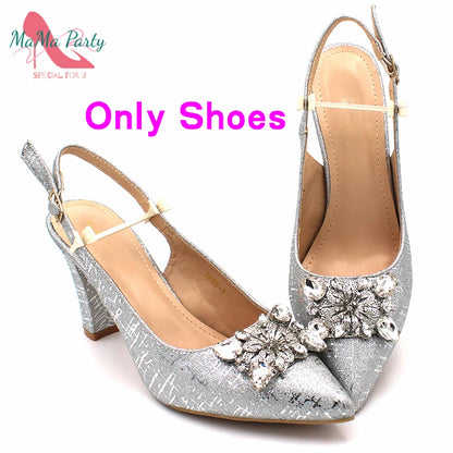 The US for Duty Free  Specials Design Nigerian Women Shoes Matching Bag Set in Royal Blue Color Italian Ladies Pumps for  Party