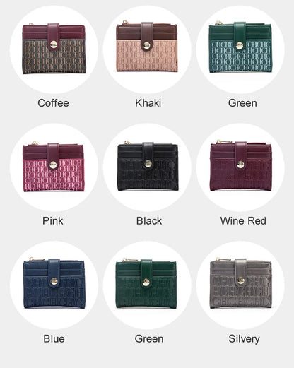 Luxury Brand Classic Retro Square Design Card Case Fashion Button Classic Folding Money Clip Compact Lightweight Luxury Women