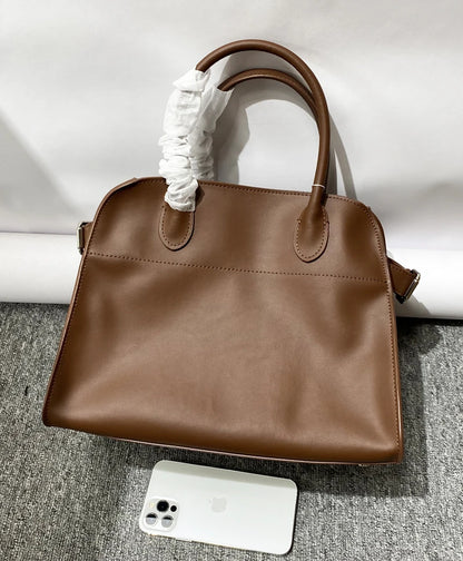 Genuine Leather The Tote Bags For Women Luxury Designer Handbag Purses 2024 New In First Layer Cowhide Large Top Handle Shoulder