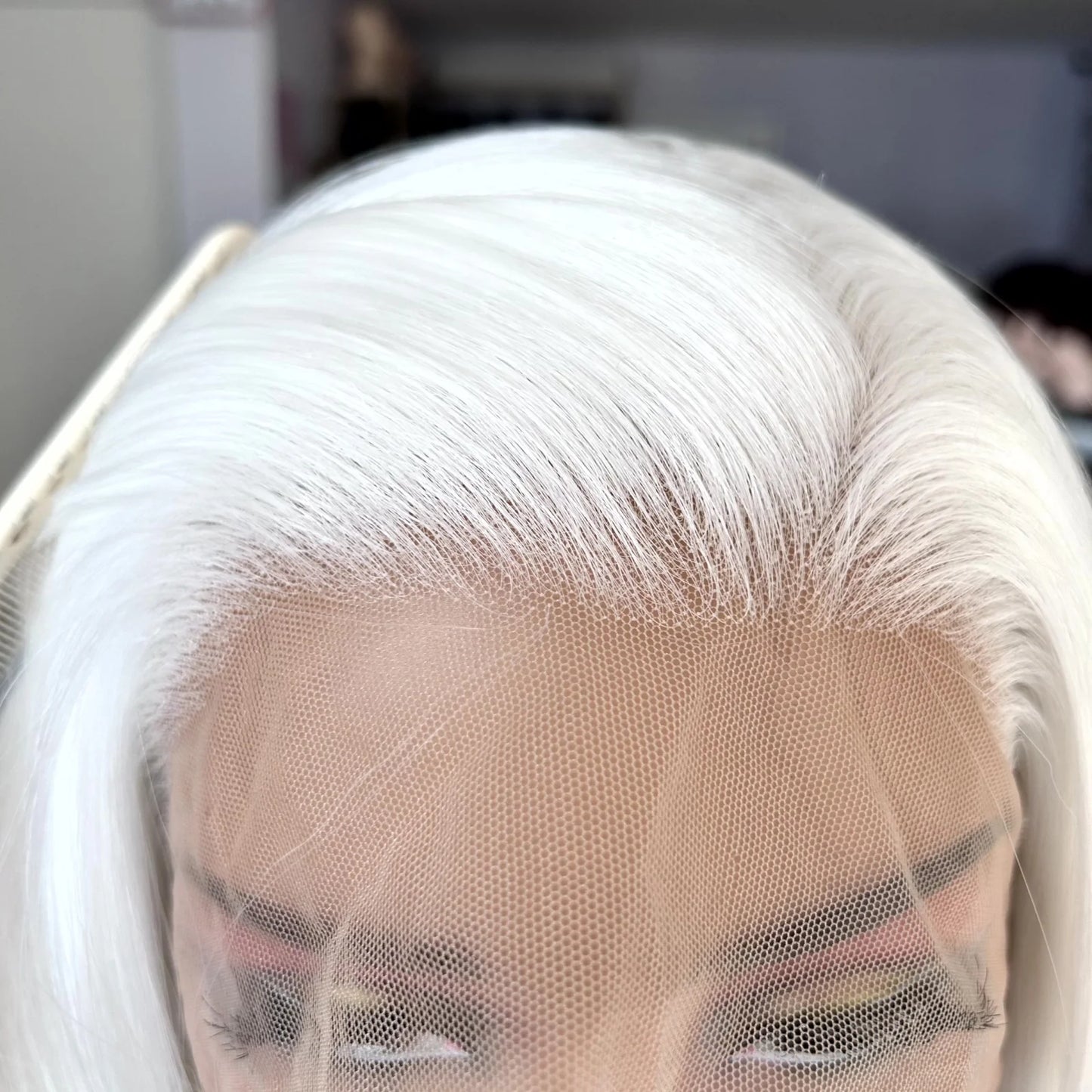 White Wig Natural Wavy Lace Synthetic Lace Front Wig Glueless Wigs Ready to Wear Long White Wig Glueless Lace Wigs for Women