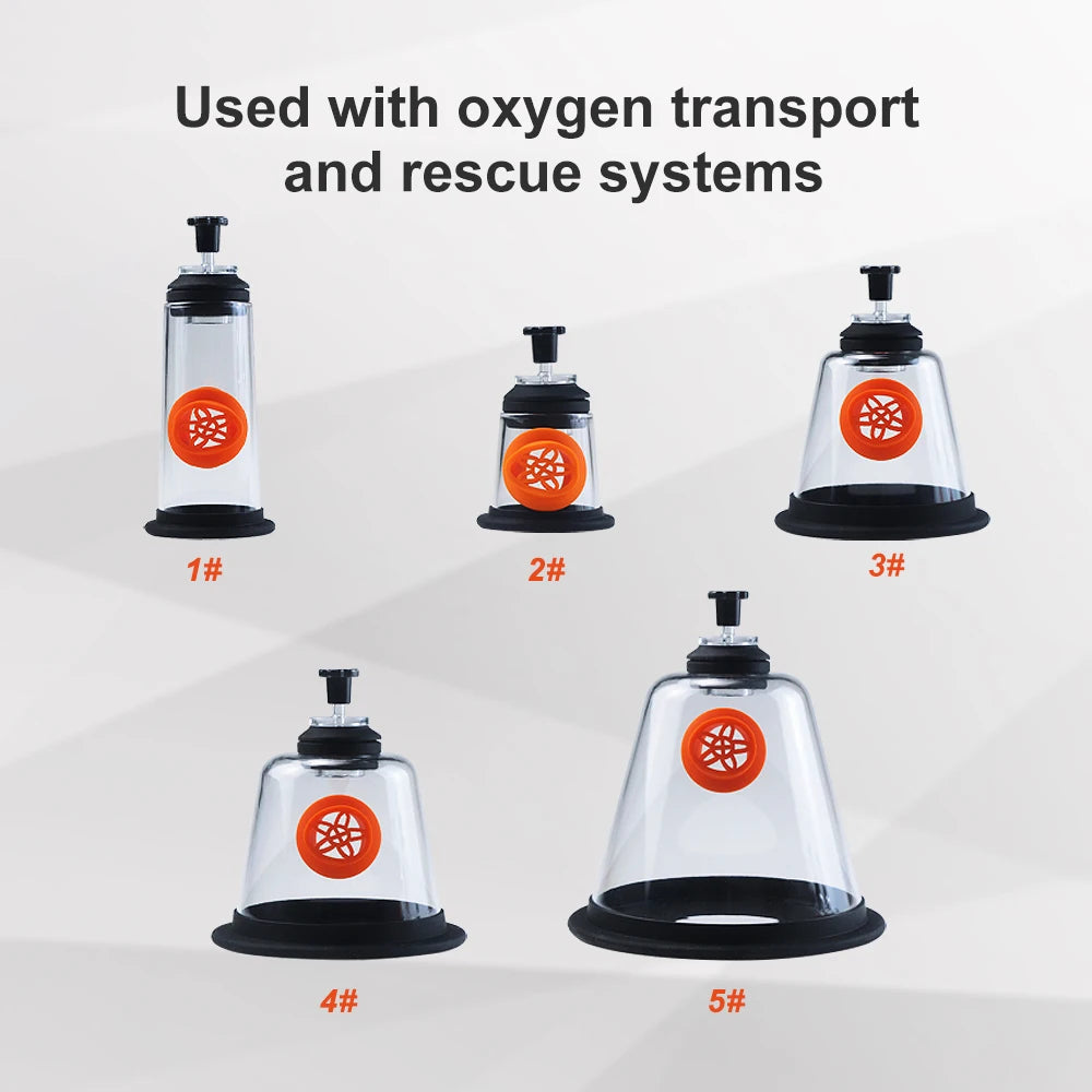 Canack Pet Oxygen Mask Kit Oxygen Inhalation Atomizing Mask for Cats and Dogs 5 Sizes Veterinary Clinic Supplies
