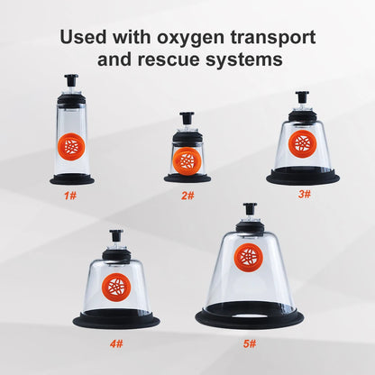 Canack Pet Oxygen Mask Kit Oxygen Inhalation Atomizing Mask for Cats and Dogs 5 Sizes Veterinary Clinic Supplies