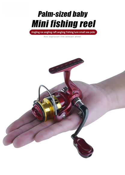 Fishing accessori149g Ultralight Spinning Reel 1000 Series 4.8:1 Ice Fishing Reel Metal Spool Folding Handle for Finesse Fishing