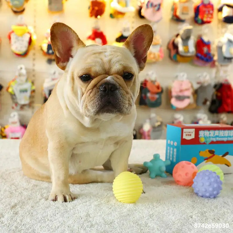 1pcs Diameter 6cm Squeaky Pet Dog Ball Toys for Small Dogs Rubber Chew Puppy Toy Dog Stuff Dogs Toys Pets Brinquedo Cachorro