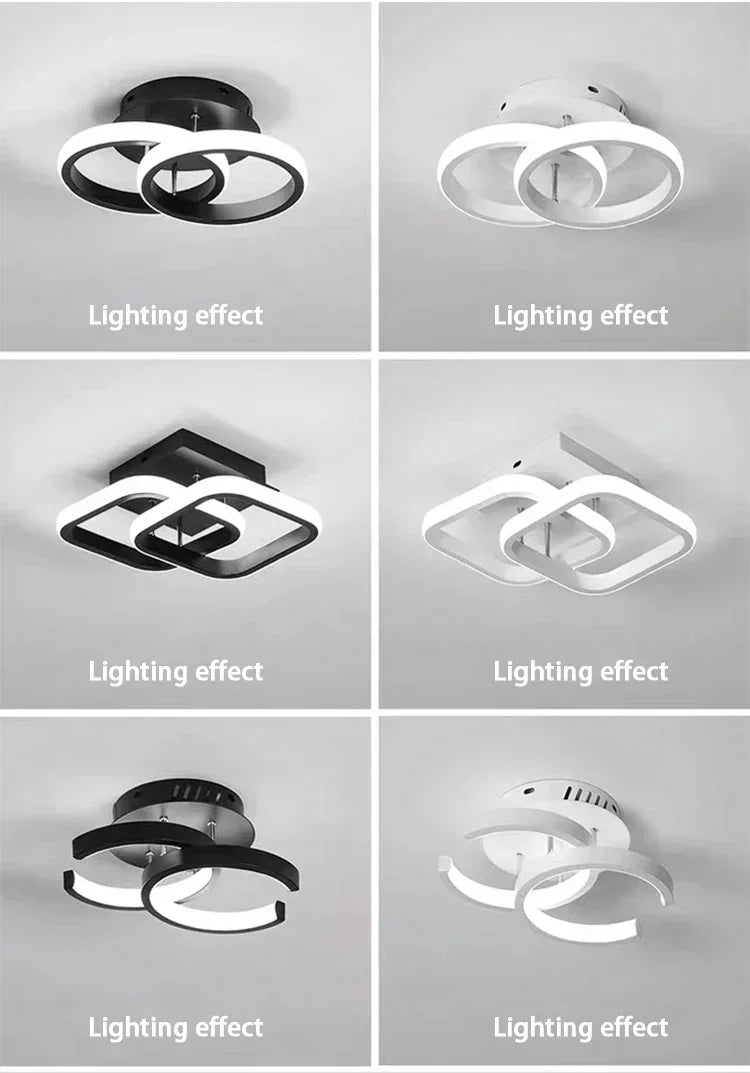 LED Strip Aisle Ceiling Lights Modern Minimalist Living Room Lamps For Balcony Entrance Home Decor Fixtures various styles