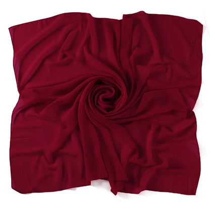 90*90CM Headwrap Heavy Chiffon Square Scarf Muslim Hijabs Women Underscarf Fashion Casual Plain Color Hijab