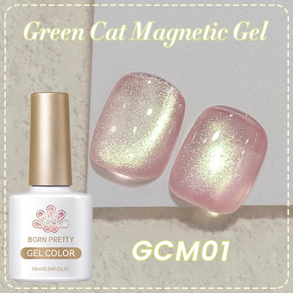 BORN PRETTY 10ml Cat Magnetic Gel Nail Polish Moonlight Glass Bead Water Light Crystal Soak Off UV Varnish For DIY Nail Art