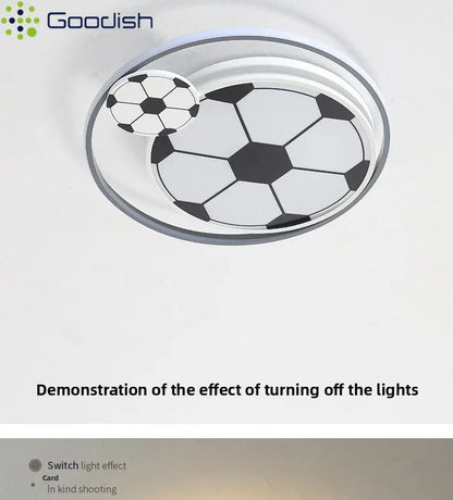 Children Modern Football Ceiling Lights LED Lamp for Boy's Bedroom Kids Study Living Dining Room Art Home Decoration Chandelier