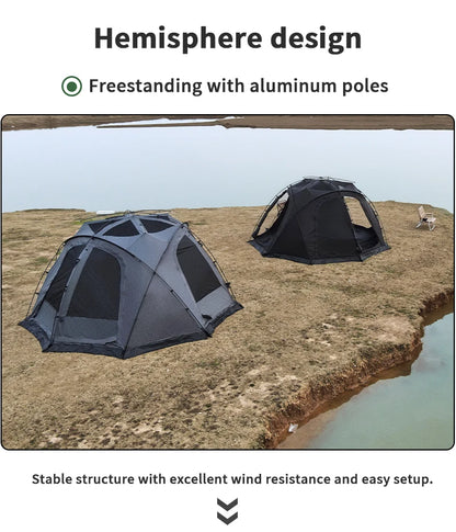 Luxury 6m Geodesic Dome Tent with Custom Logo Connectable Oxford PVC Fabric Aluminum Pole for Outdoor Family Events Hotel Use