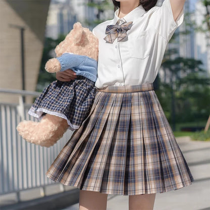 Japanese Bow Tie Skirt Set Student Pleated Skirt Jk Uniform Korean School Sexy Girl Preppy Style Seifuku Japanese School Uniform