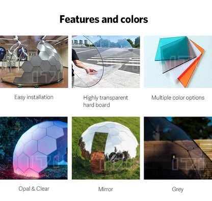 PC Transparent Geodesic Dome Bubble Starry Sky Glamping House Tent 3m 5m 8m Prefab Dome for Outdoor Camping Use Sale