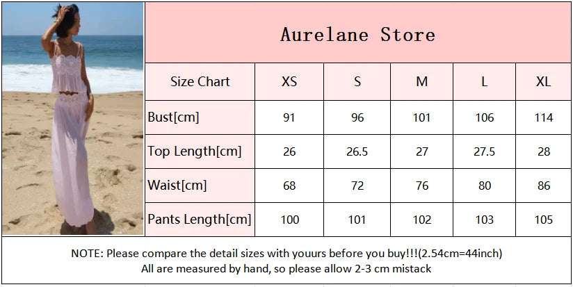 Beach Lace Hollow Out Women's Summer Pants Sets Lace Up Backless Spaghetti Strap Crop Top Loose Pleated Lantern Pant 2026 Suit