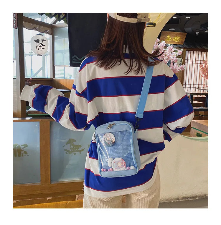 Female Ita Crossbody Bag Womens Transparent Messenger Bag Girls Cute-Lolita Shoulder Bags Teens Fashion Satchels Bag Ins