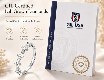 Custom Lab Grown Diamond VVS Clarity 9K 14K Gold 0.5cttw D Color Anniversary Engagement Promise Wedding Ring for Women