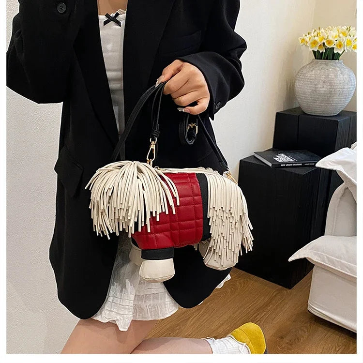 Unique Designer Purse and Handbags for Women Leather Shoulder Bag High Quality 3D Dog Shape Wedding Evening Clutch Bag Party Bag