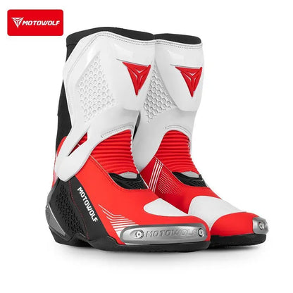 Motowolf Motorcycle Riding Boots Motobike Riding Shoes High-top Racing Boots Off-road Professional Four-season Rider Gear Men