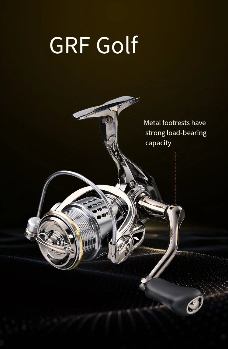 2026 New Spinning Fishing Reel All Metal 5.2:1 Speed ratio Max Drag 15KG Left/Right Interchangeable Suitable Any Body of Water
