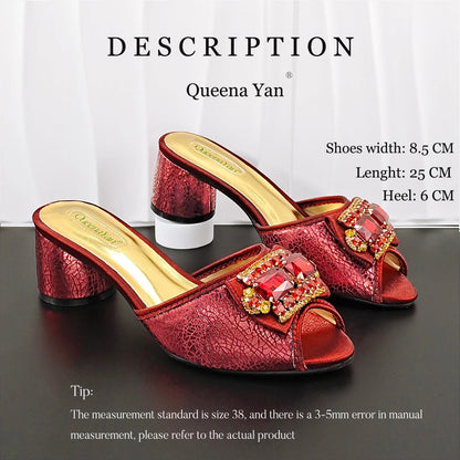2026 New INS Quality Sky Blue Color Soft  Bag And Sandals Set Ladies Casual Shoes for Party or Work Nigerian Women's Shoes